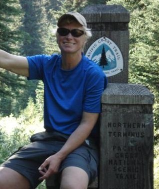alex at the northern terminus of the PCT 2009